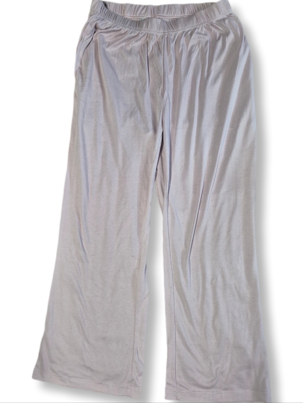 Sara Morgan Women's Wide Leg Gray/Tan Stretch Lounge Pants Size XL
